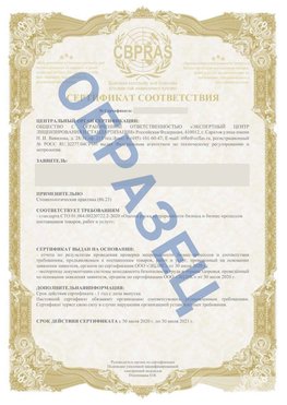 Образец Сертификат СТО 01.064.00220722.2-2020 Красногорск Сертификат СТО 01.064.00220722.2-2020 